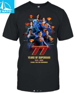 77 Years of Superman 1948-2025 Shirt
