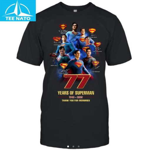 77 Years of Superman 1948-2025 Shirt