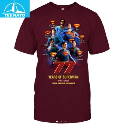 77 Years of Superman 1948-2025 Shirt - Image 4