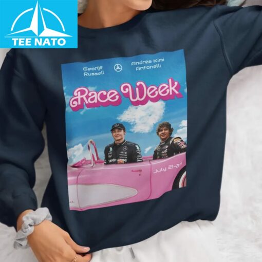 Andrea Kimi Antonelli George Russell Formula 1 Race Week Movie Style Shirt - Image 4