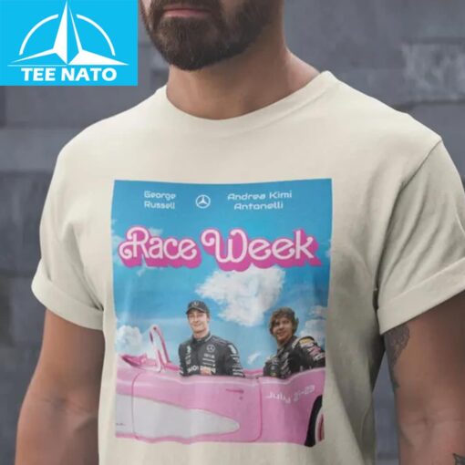 Andrea Kimi Antonelli George Russell Formula 1 Race Week Movie Style Shirt - Image 2