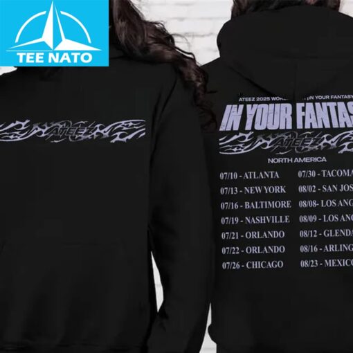 Ateez 2025 World Tour In Your Fantasy Shirt - Image 3