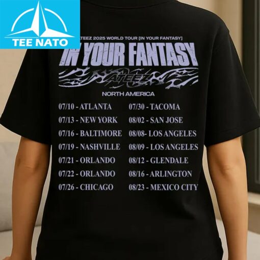 Ateez 2025 World Tour In Your Fantasy Shirt - Image 4
