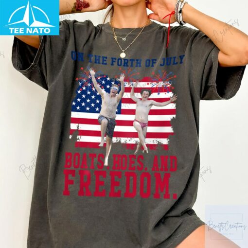 Boats Hoes Freedlom Shirt - Image 4