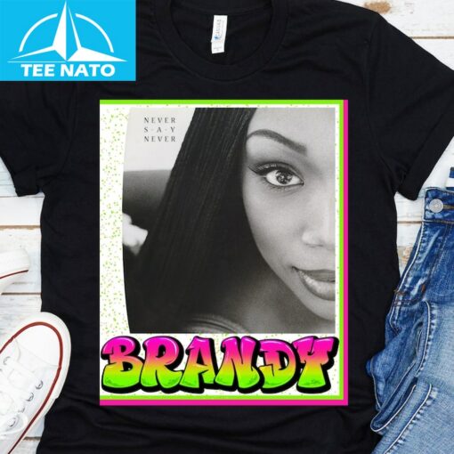 Brandy 90s Inspired 'Never Say Never' Album Shirt - Image 2