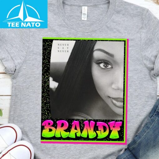 Brandy 90s Inspired 'Never Say Never' Album Shirt - Image 3
