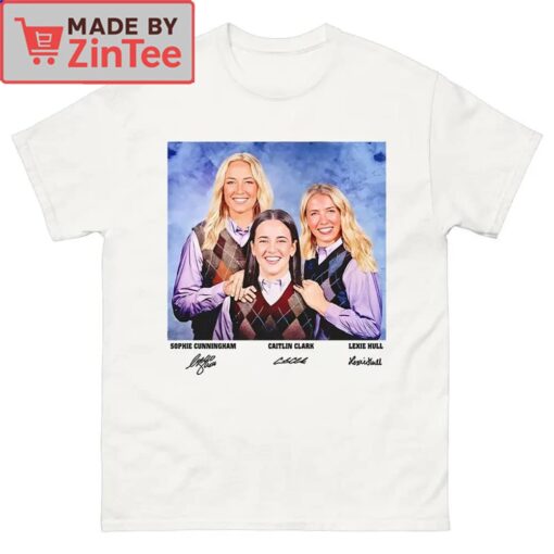 Caitlin Clark Sophie Cunningham Lexie Hull Step Sisters T-Shirt - Image 3