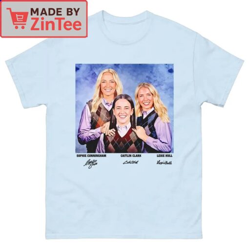 Caitlin Clark Sophie Cunningham Lexie Hull Step Sisters T-Shirt - Image 4