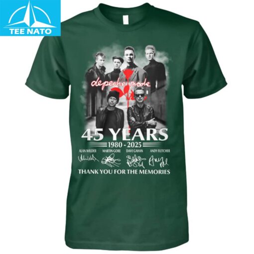 Depeche Mode 45 Years 1980-2025 Anniversary Shirt - Image 3