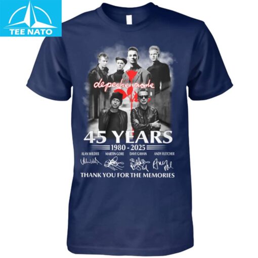 Depeche Mode 45 Years 1980-2025 Anniversary Shirt - Image 5