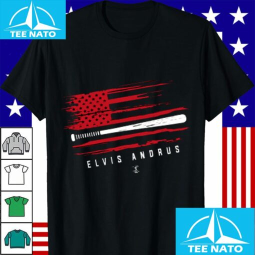 Elvis Andrus Baseball Flag Shirt