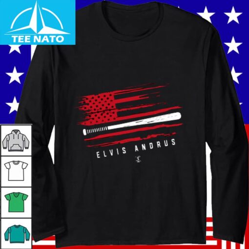 Elvis Andrus Baseball Flag Shirt - Image 2