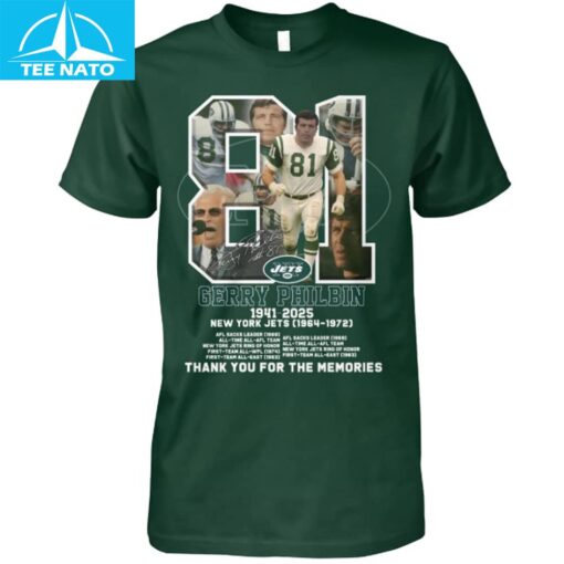 Gerry Philbin New York Jets Tribute Shirt - Image 4