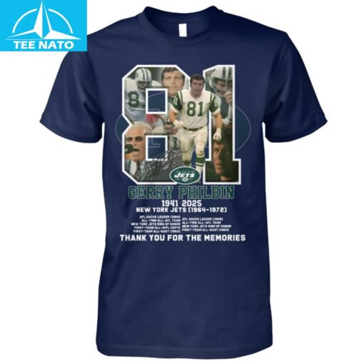 Gerry Philbin New York Jets Tribute Shirt - Image 5