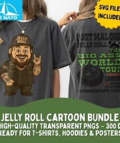 Jelly Roll Cartoon Big Ass World Tour Shirt