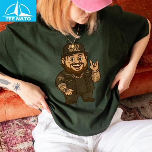 Jelly Roll Cartoon Big Ass World Tour Shirt - Image 4