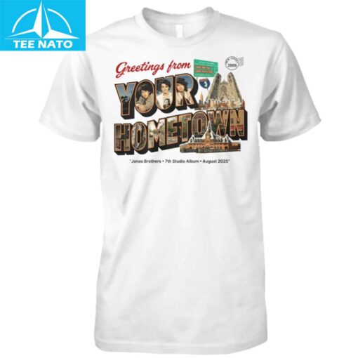 Jonas Brothers Your Hometown Postcard Shirt - Image 3