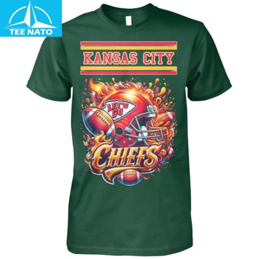 Kansas City Chiefs Football Helmet Flame Shirt - Image 3