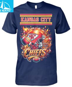 Kansas City Chiefs Football Helmet Flame Shirt4