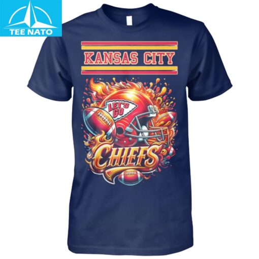 Kansas City Chiefs Football Helmet Flame Shirt - Image 5