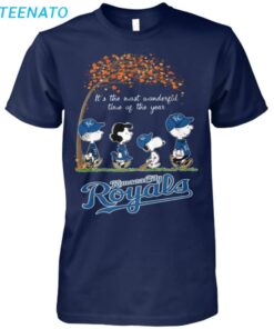 Kansas City Royals Peanuts Charlie Brown Snoopy Fall Shirt2