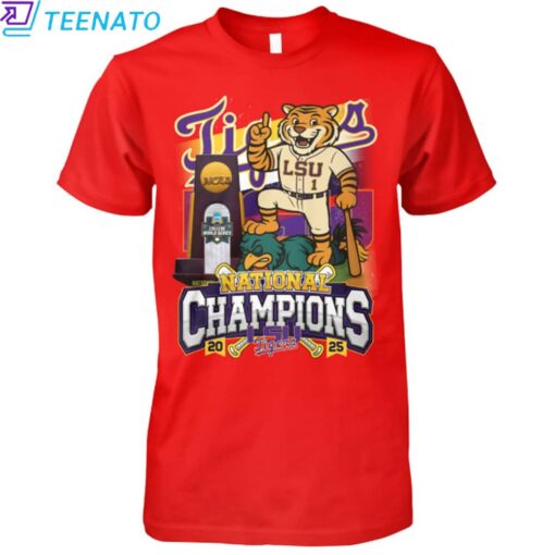 LSU Tigers 2025 National Champions Baseball Shirt - Image 5