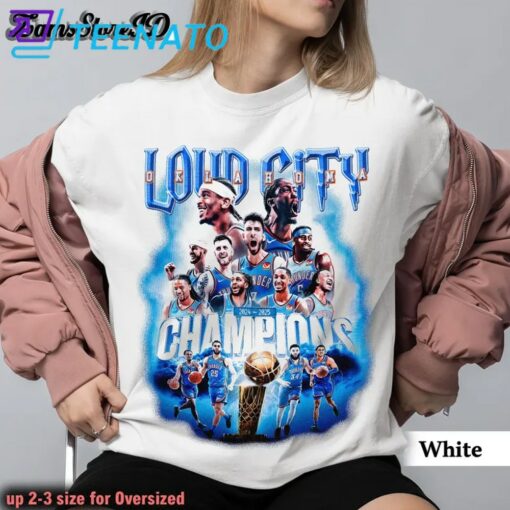 Loud Oklahoma City 2025 Basketball Champions T-Shirt - Image 4