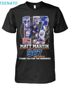 Matt Martin Islanders 987 NHL Games Shirt