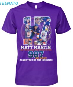 Matt Martin Islanders 987 NHL Games Shirt4