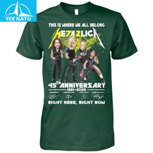 Metallica 45th Anniversary 1981-2026 Band Shirt - Image 3