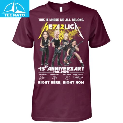 Metallica 45th Anniversary 1981-2026 Band Shirt - Image 4