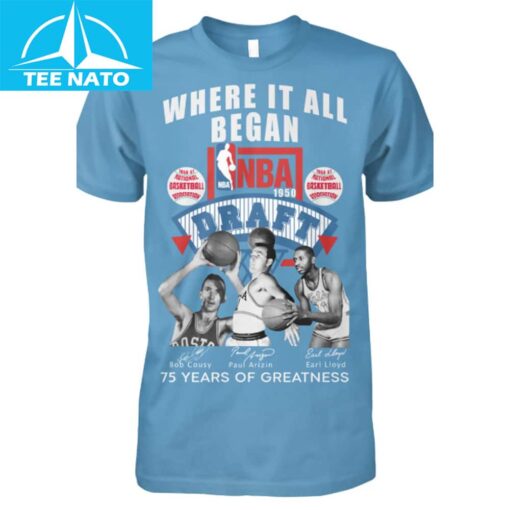 NBA 1950 Draft 75 Years of Greatness Shirt - Image 2