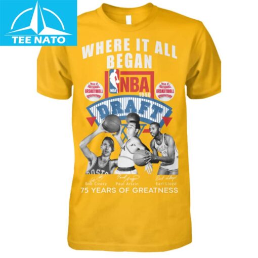 NBA 1950 Draft 75 Years of Greatness Shirt - Image 4