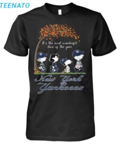 New York Yankees Peanuts Fall Baseball Shirt