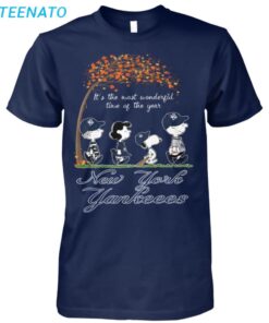 New York Yankees Peanuts Fall Baseball Shirt2