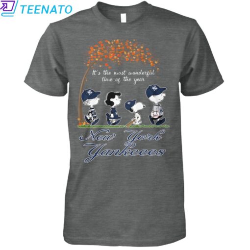 New York Yankees Peanuts Fall Baseball Shirt - Image 5