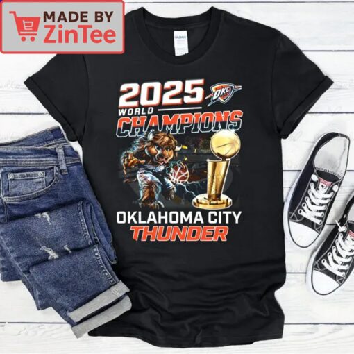OKC Oklahoma City Thunder N.B.A CHAMPIONS 2025 T-Shirt - Image 5