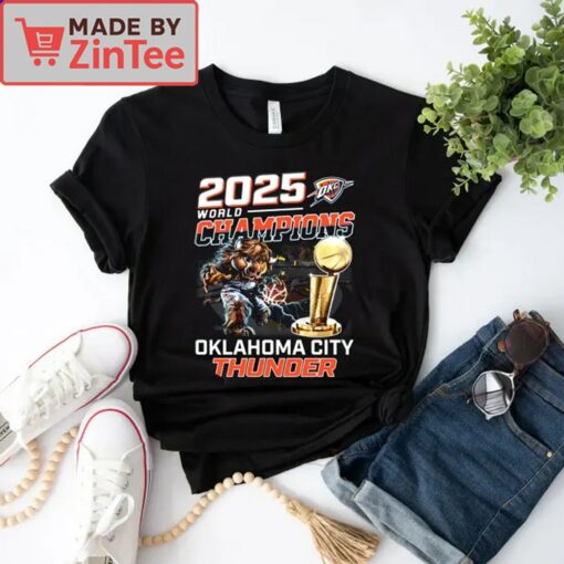 OKC Oklahoma City Thunder N.B.A CHAMPIONS 2025 T-Shirt - Image 3
