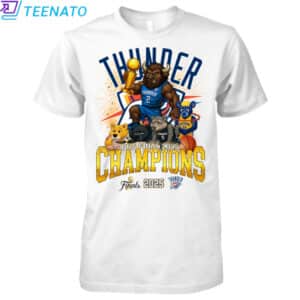 OKC Oklahoma City Thunder NBA CHAMPIONS 2025 Animals T Shirt2
