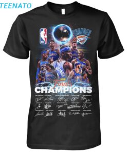 OKC Oklahoma City Thunder NBA CHAMPIONS 2025 Signature T-Shirt