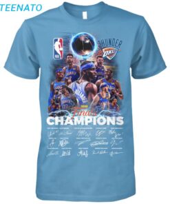 OKC Oklahoma City Thunder NBA CHAMPIONS 2025 Signature T Shirt3