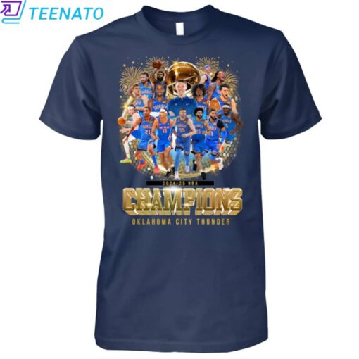OKC Oklahoma City Thunder NBA CHAMPIONS 2025 T-Shirt - Image 3