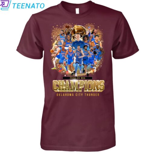 OKC Oklahoma City Thunder NBA CHAMPIONS 2025 T-Shirt - Image 4