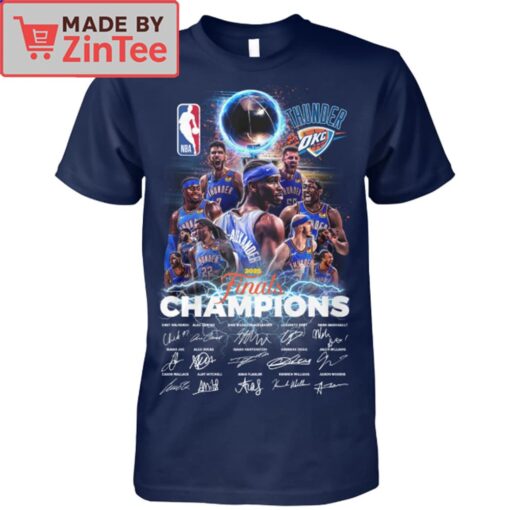 OKC Thunder 2025 NBA Finals Champions Roster Shirt - Image 3