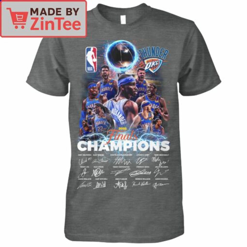 OKC Thunder 2025 NBA Finals Champions Roster Shirt - Image 4