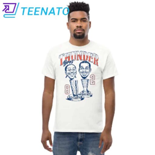 OKC Thunder Bros Finals MVP Shai & Chet 8 and 2 T-Shirt - Image 2