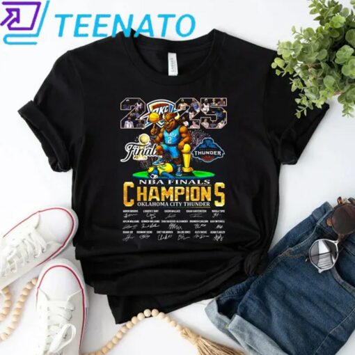 Oklahoma City OKC Thunder NBA Finals Champions 2025 Shirt - Image 4