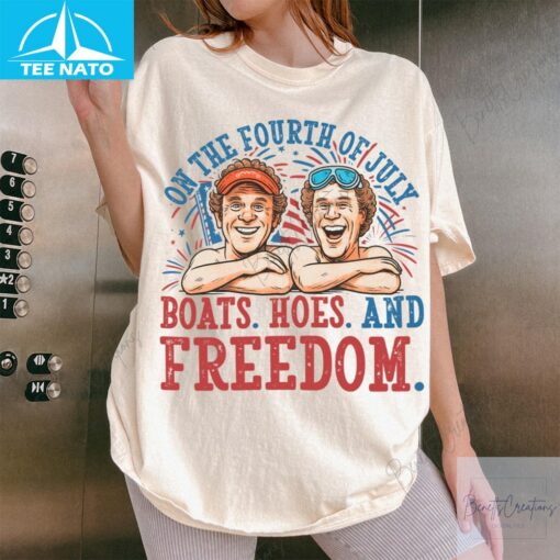 On the Fourth of July Boats Hoes and Freedom Shirt
