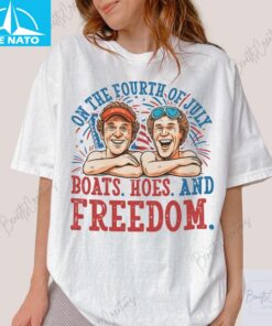On the Fourth of July Boats Hoes and Freedom Shirt2