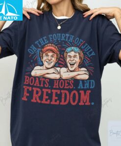 On the Fourth of July Boats Hoes and Freedom Shirt4